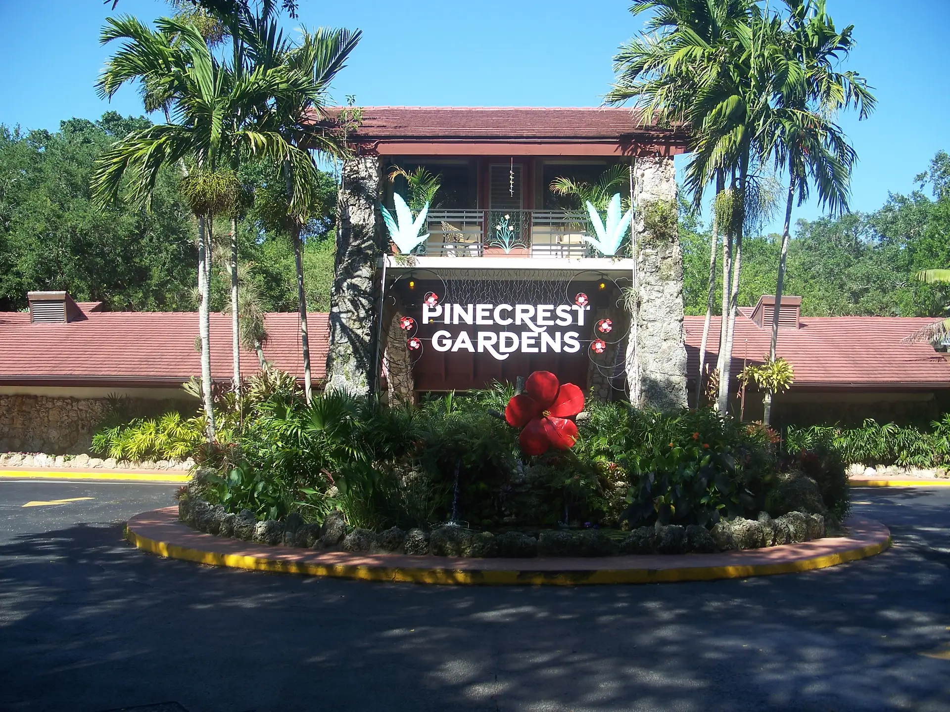 Entrance area at Pinecrest Gardens in Pinecrest, Florida